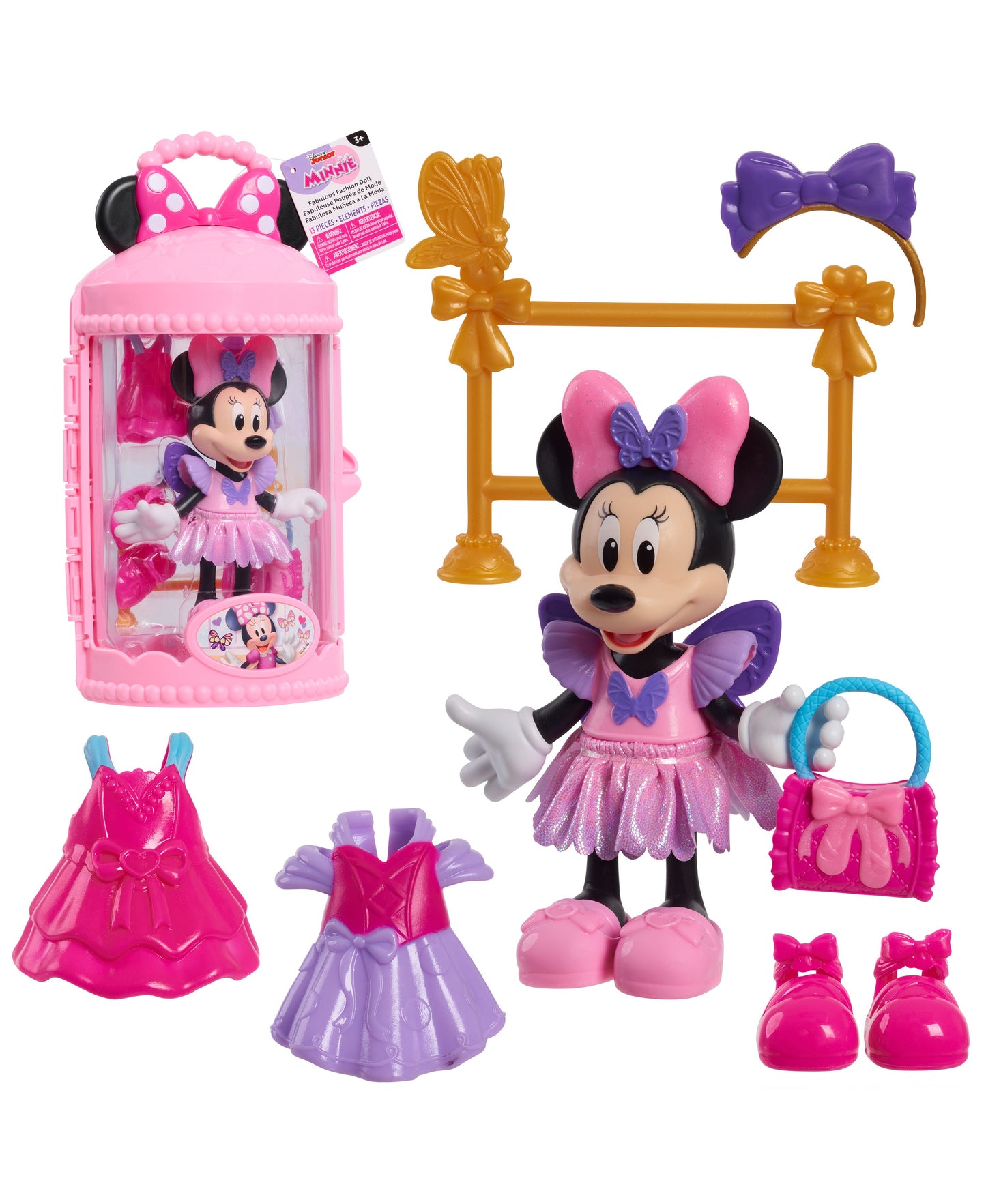 Disney Junior 6" Minnie Mouse Ballerina Fashion Doll - 13-Piece Set