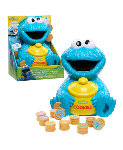 Sesame Street Cookie Monster's Counting Jar - Interactive Learning Toy with Sounds and Phrases