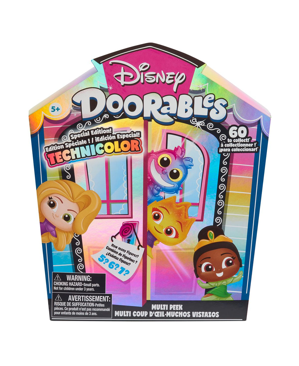 Disney Doorables Multi Peek Technicolor Takeover, 1.5" Collectible Figurines, 5-7 Figures Inside