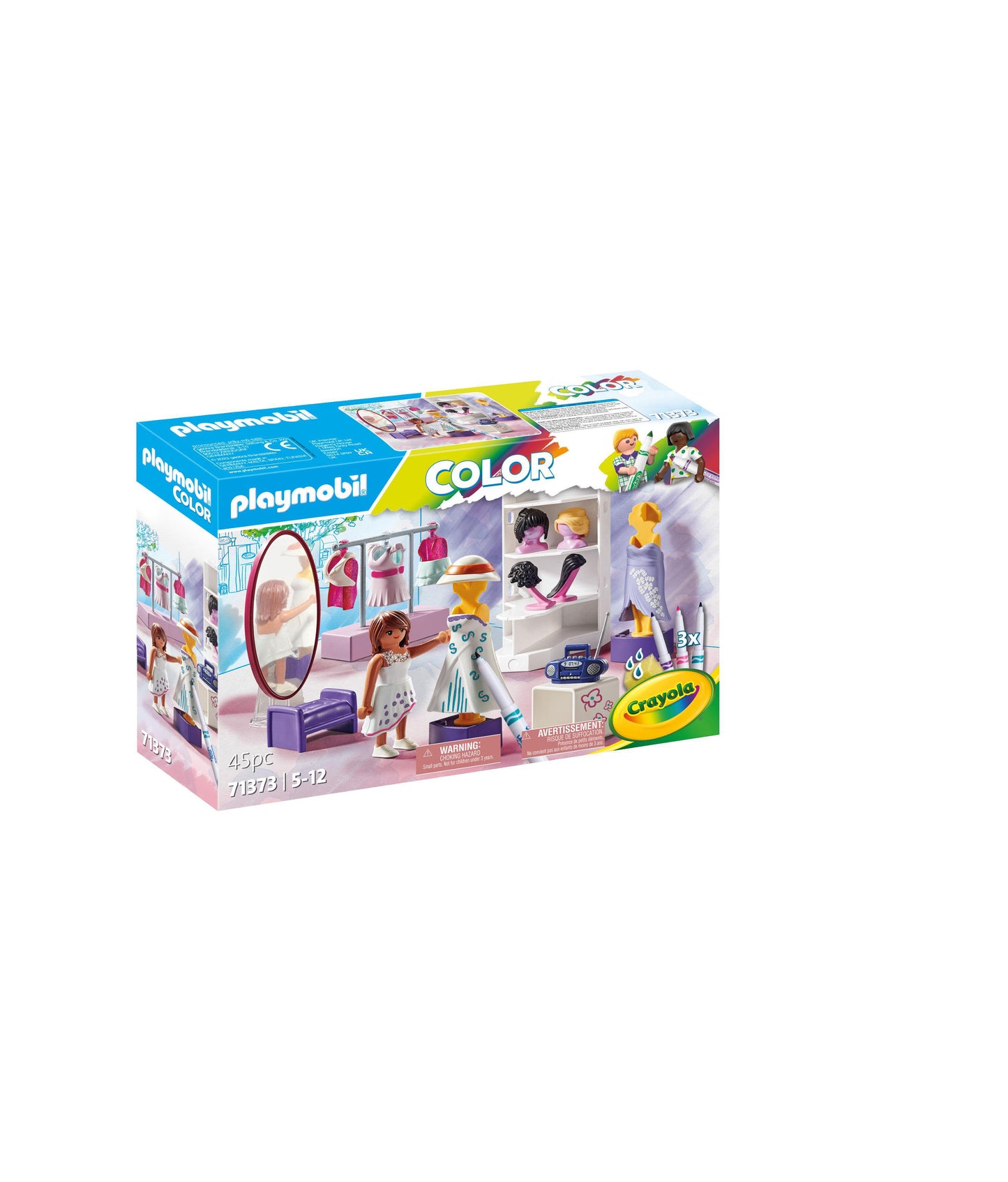 PLAYMOBIL Color with Crayola Fashion Designer Set - Creative Play Kit