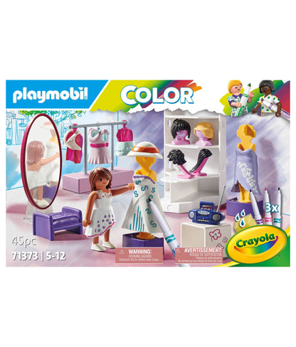 PLAYMOBIL Color with Crayola Fashion Designer Set - Creative Play Kit