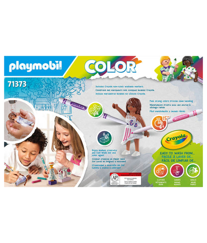 PLAYMOBIL Color with Crayola Fashion Designer Set - Creative Play Kit