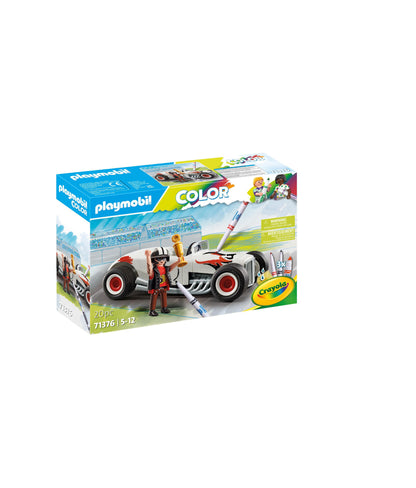 PLAYMOBIL Color Series Crayola Hot Rod Customizable Toy Car Set