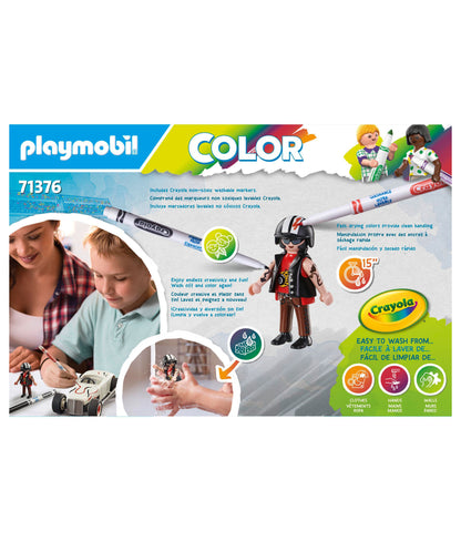 PLAYMOBIL Color Series Crayola Hot Rod Customizable Toy Car Set