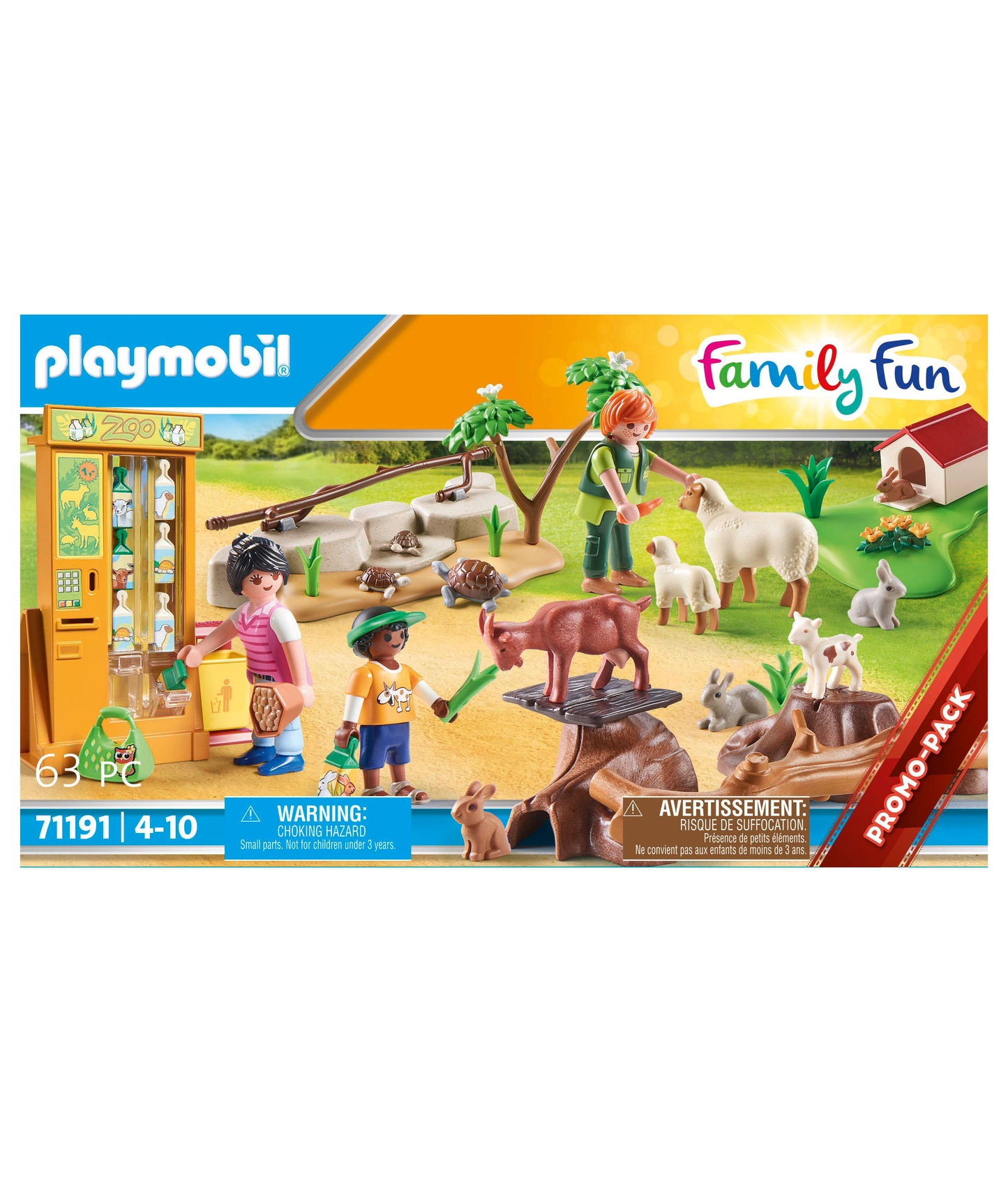 PLAYMOBIL Petting Zoo Interactive Playset with Food Dispenser