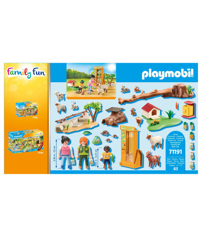 PLAYMOBIL Petting Zoo Interactive Playset with Food Dispenser