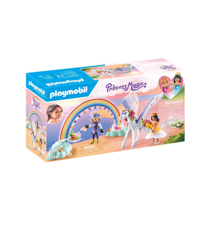 PLAYMOBIL Princess Magic Pegasus with Rainbow Care Set, 85 Pieces