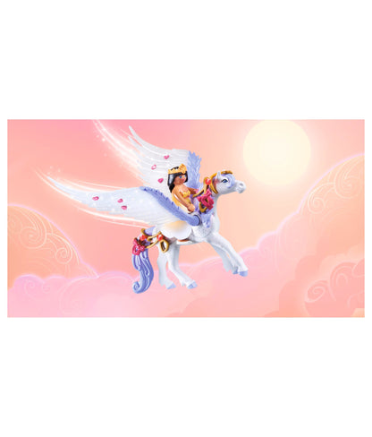 PLAYMOBIL Princess Magic Pegasus with Rainbow Care Set, 85 Pieces