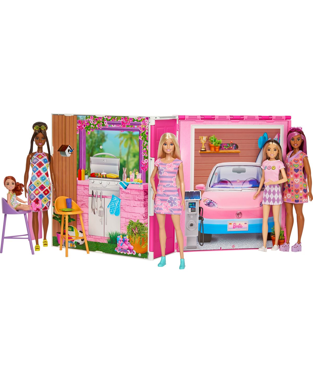 Barbie Getaway Doll House with Barbie Doll, 4 Play Areas and 11 Decor Accessories