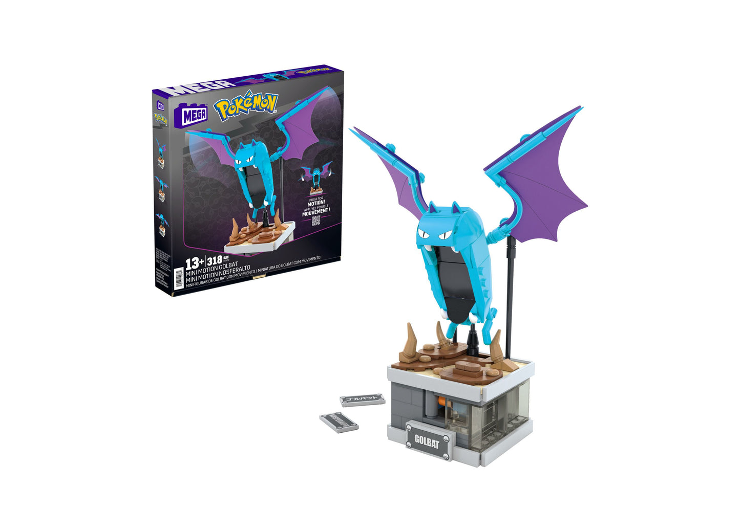 Pokemon Mini Motion Golbat Building Toy Kit 313 Pieces for Collectors