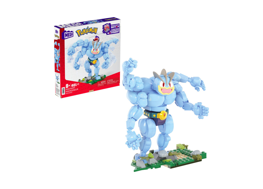 Pokemon Machamp Building Toy Kit 399 Pieces with 1 Poseable Figure for Kids