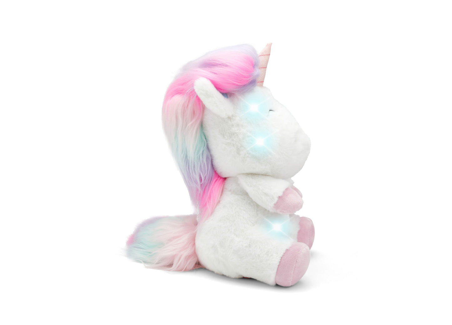 Geoffrey's Toy Box 12-inch Interactive Unicorn Plush with LED Lights and Sound