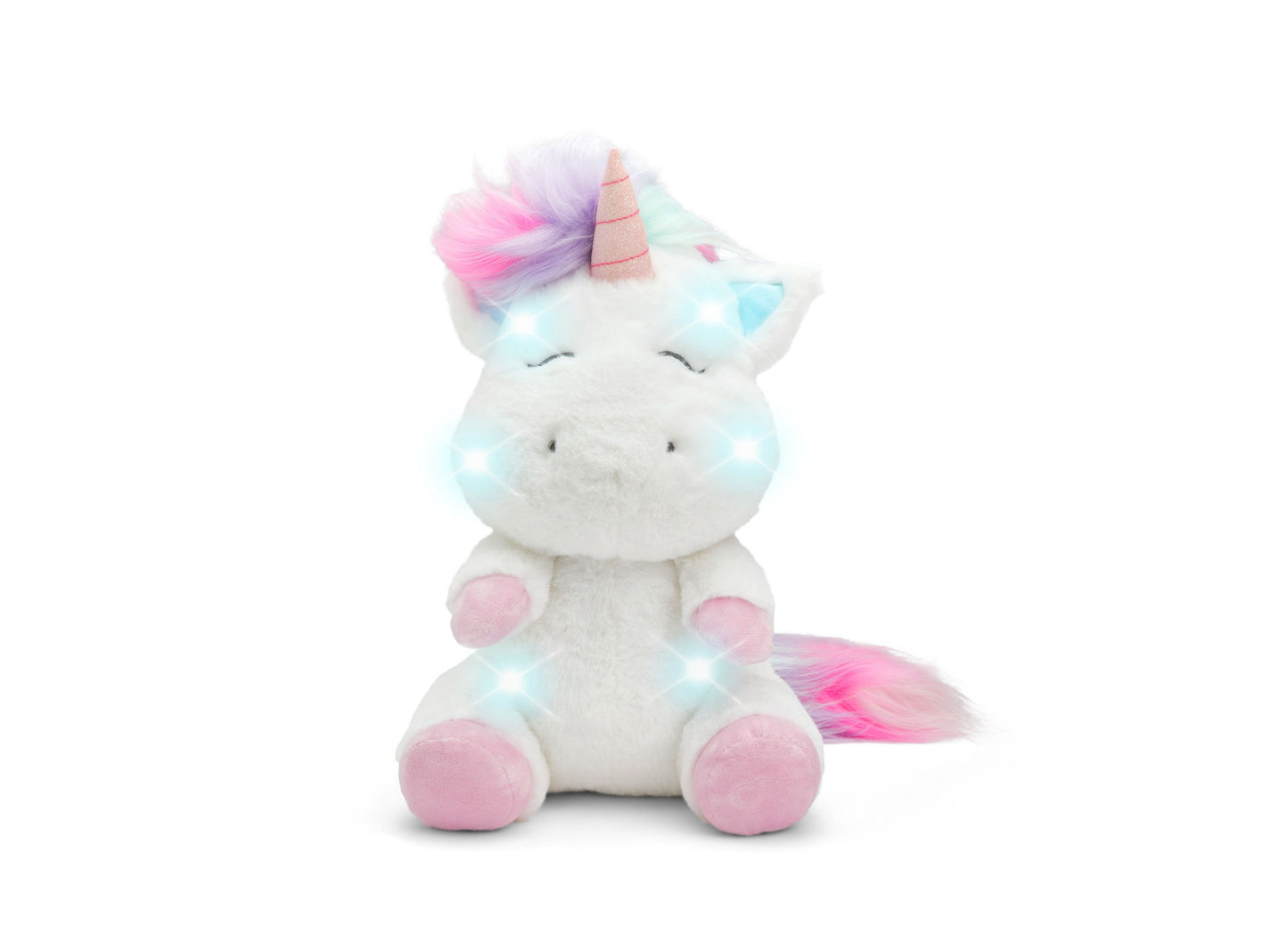 Geoffrey's Toy Box 12-inch Interactive Unicorn Plush with LED Lights and Sound