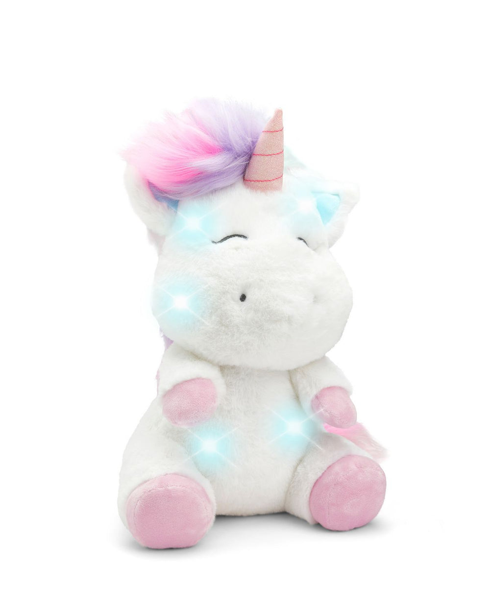 Geoffrey's Toy Box 12-inch Interactive Unicorn Plush with LED Lights and Sound