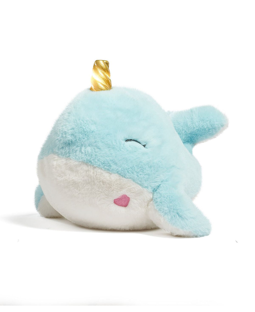 Geoffrey's Toy Box 12-inch Interactive Narwhal Plush with LED Lights and Sound