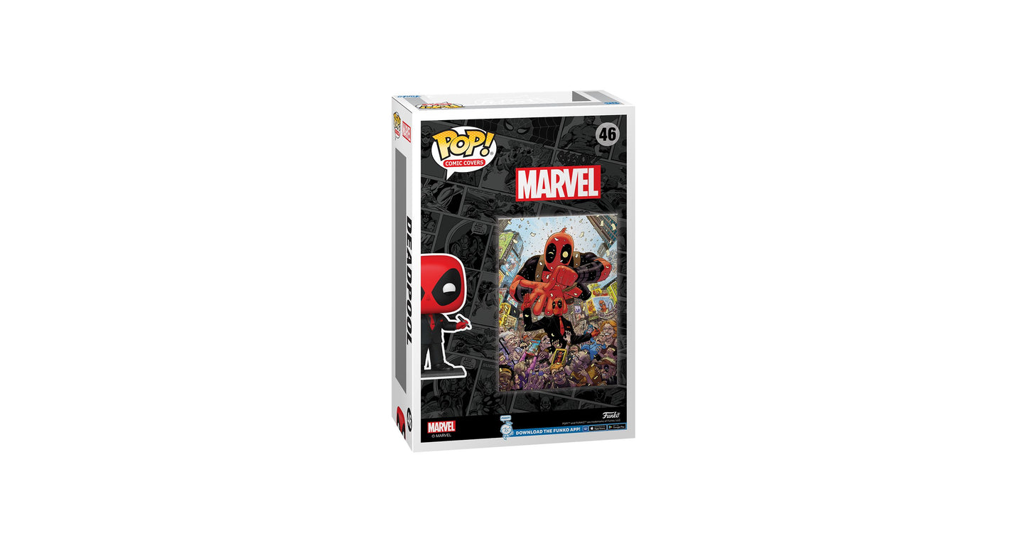 Funko Pop Comic Cover Marvel Deadpool 2025 1 Deadpool in Black Suit Action Figure