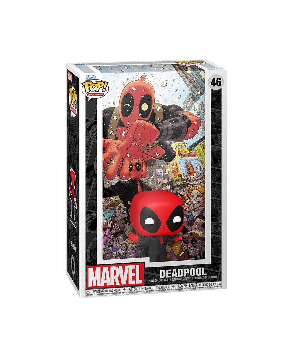 Funko Pop Comic Cover Marvel Deadpool 2025 1 Deadpool in Black Suit Action Figure