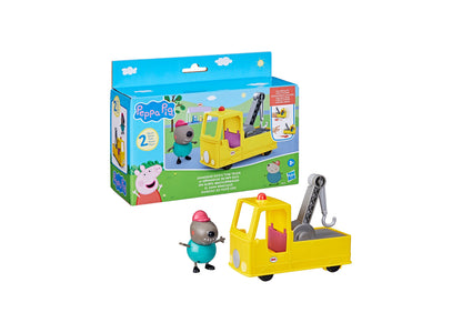 Peppa Pig Granddad Dog's Tow Truck Construction Vehicle and Figure Set, Preschool Toys