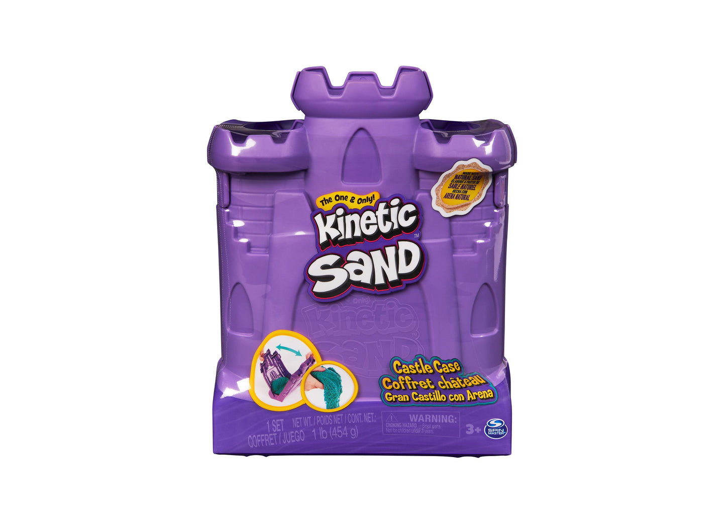 Kinetic Sand - Castle Case with 1 lb Teal Play Sand - Multipurpose Playset