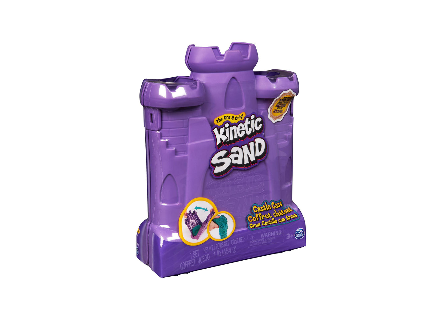 Kinetic Sand - Castle Case with 1 lb Teal Play Sand - Multipurpose Playset