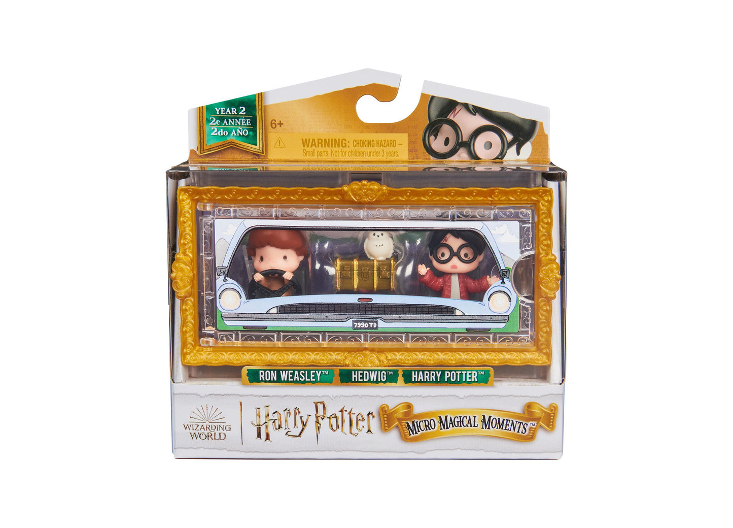 Harry Potter Micro Magical Moments Year 2 - 1.5" Flying Car Figure Set with Display Case