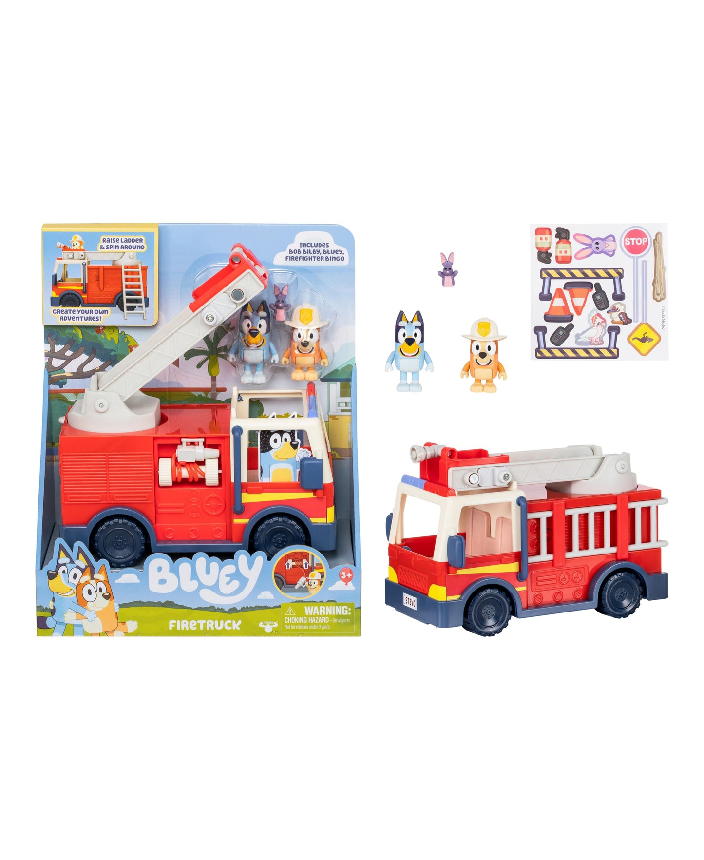 Bluey S10 Fire Truck Playset with Figures and Accessories