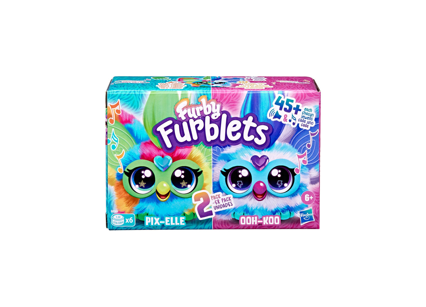 Furby Furblets Pix-Elle and Ooh-Koo 2-Pack Interactive Mini Plush Toys