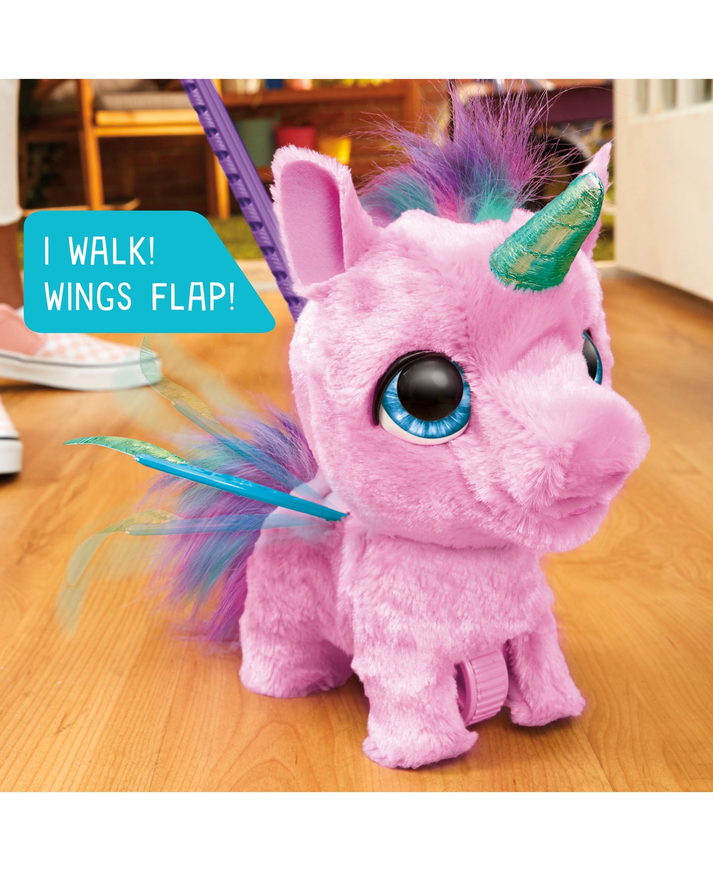 FurReal Friends Fly-A-Lots Alicorn Interactive Plush Toy, Pink Teal Purple