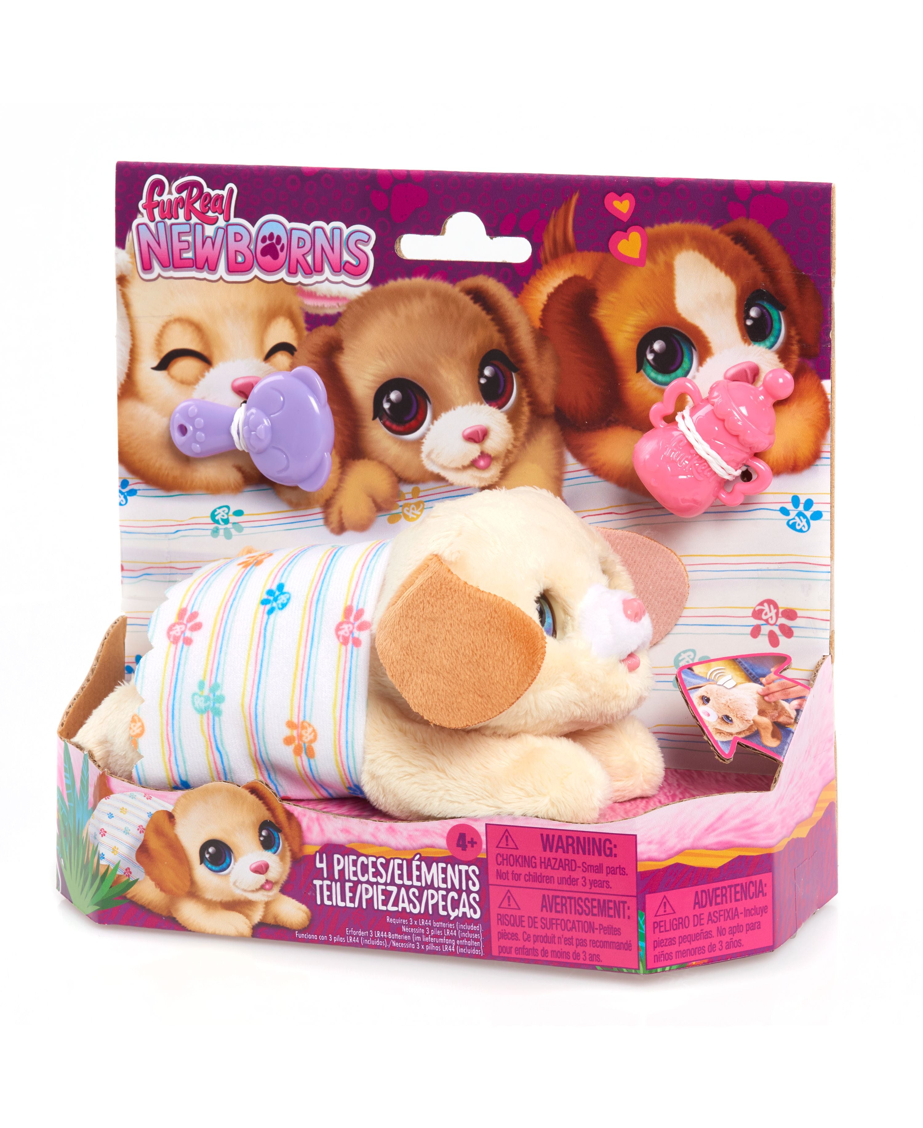 FurReal Friends Newborns Cream Puppy Interactive Plush Toy with Access Toys R Us