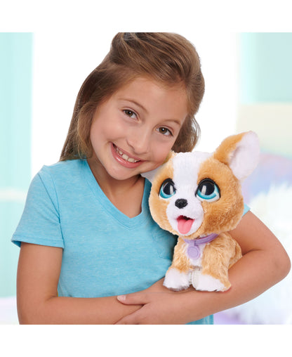 FurReal Friends Poop-A-Lots Corgi Interactive Toy, 8" Walking Plush Puppy with Sounds