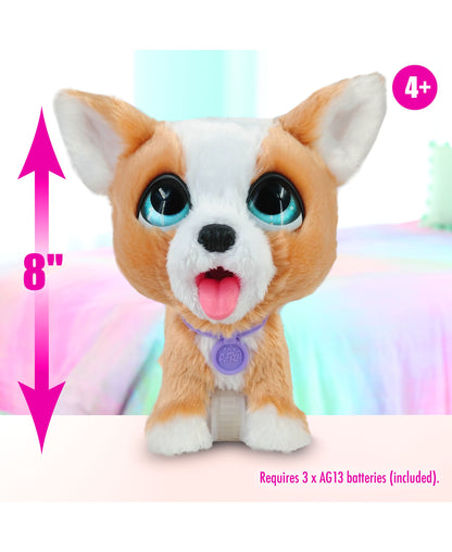 FurReal Friends Poop-A-Lots Corgi Interactive Toy, 8" Walking Plush Puppy with Sounds