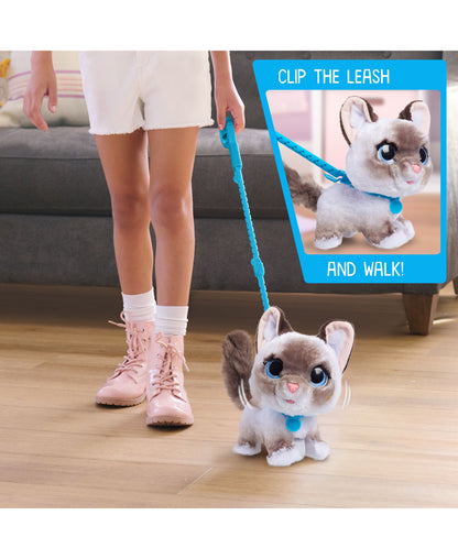 FurReal Friends Wag-A-Lots Kitty Interactive Toy, 8" Plush Cat with Leash