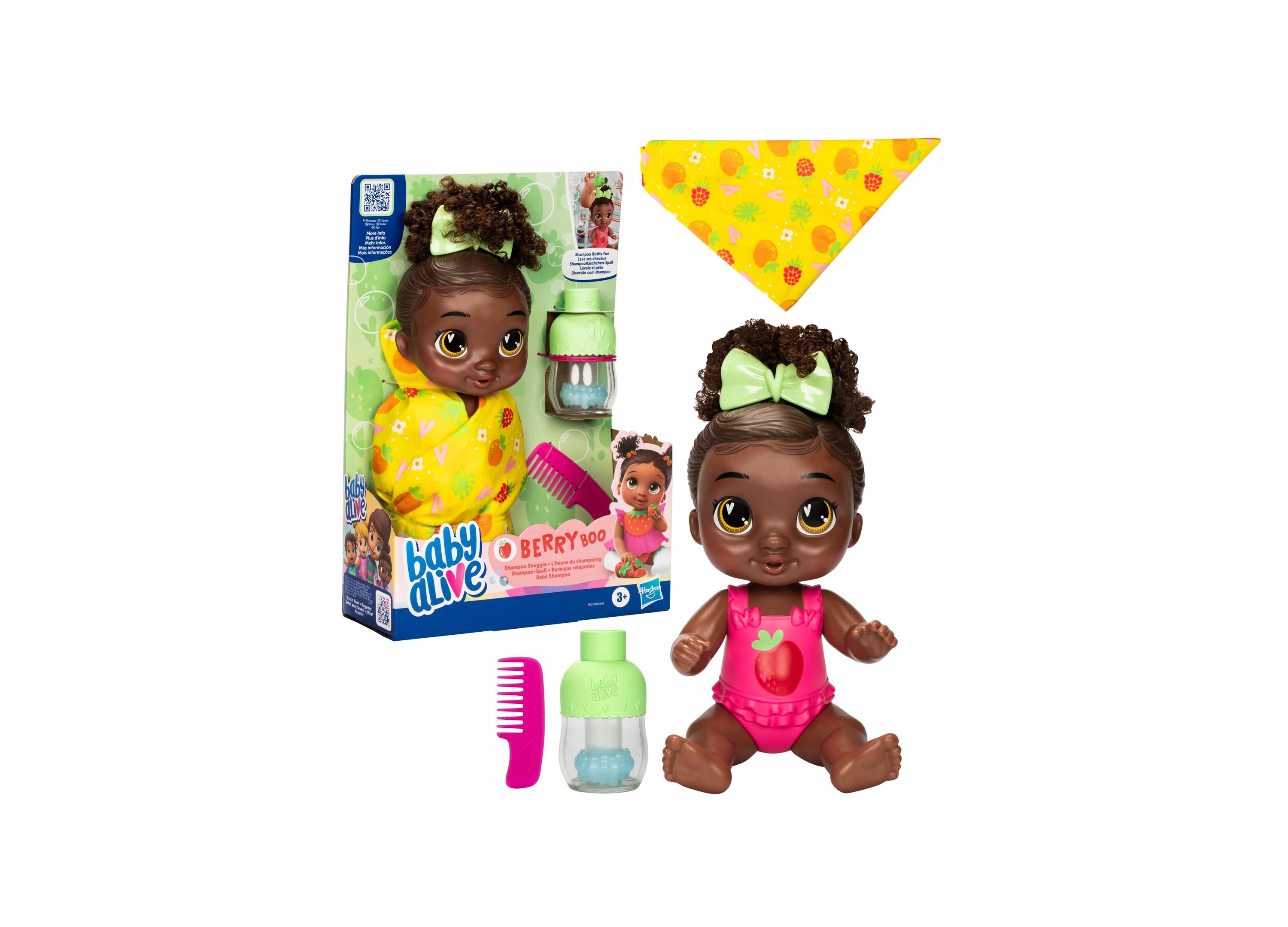 Baby Alive Shampoo Snuggle Berry Boo Doll Playset