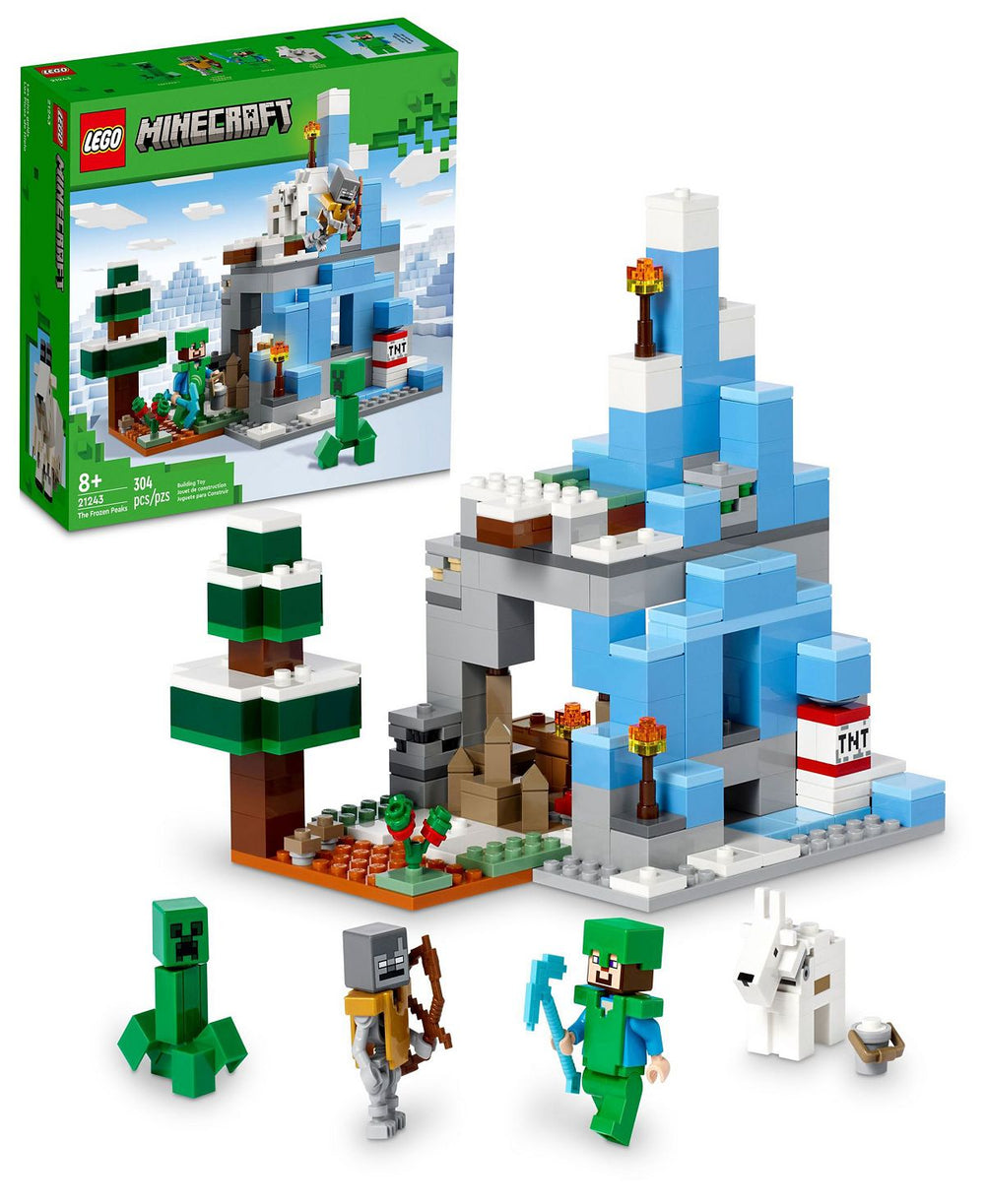 LEGO® Minecraft The Frozen Peaks 21243 Toy Building Set with Steve, Creeper, Stray and Goat Figures