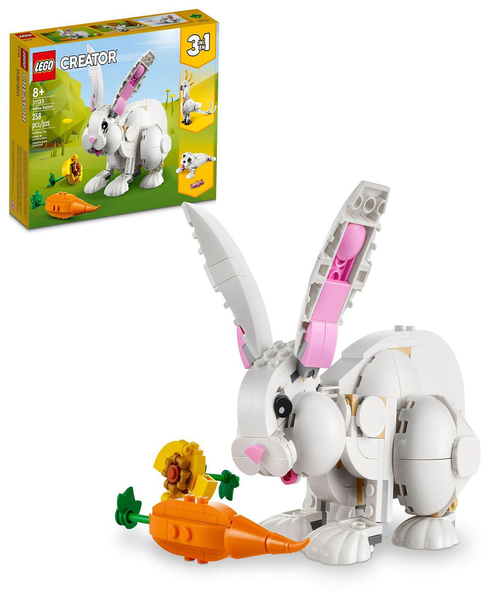 LEGO Creator 3-in-1 White Rabbit, Cockatoo, and Seal 31133 Building Set - 258 Pieces