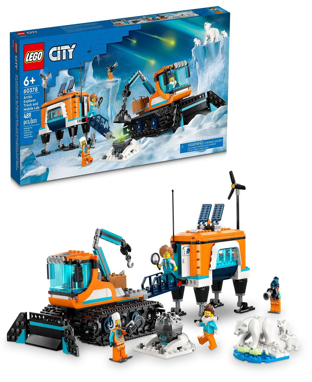 LEGO® City 60378 Exploration Arctic Explorer Truck & Mobile Lab Toy Vehicle Building Set