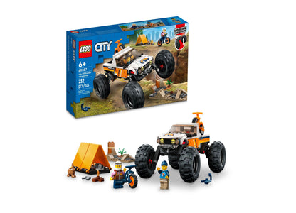 LEGO® City Great Vehicles 4x4 Off-Roader Adventures 60387 Toy Building Set with 2 Minifigures and Animal Figure