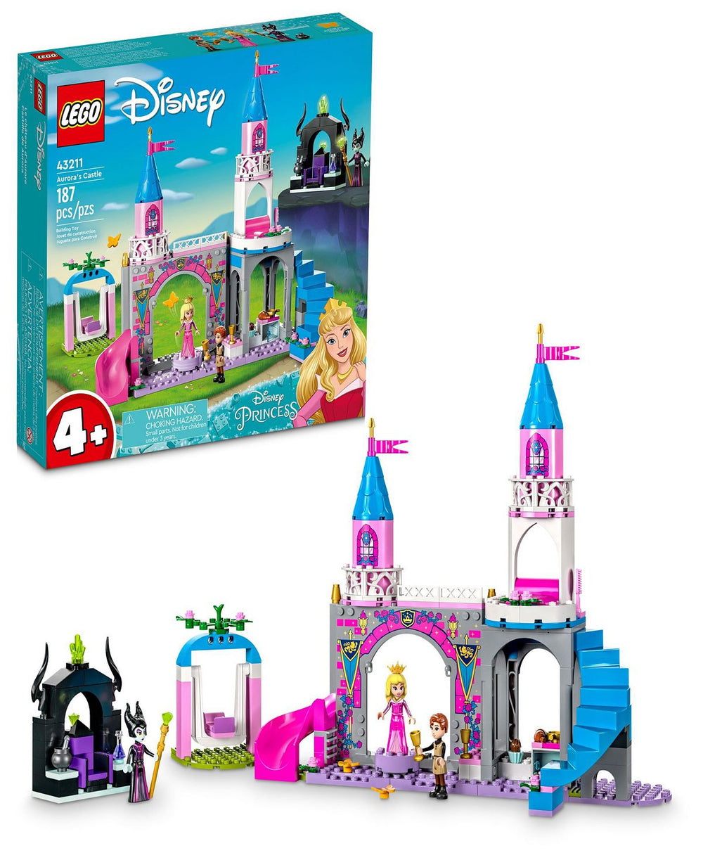 LEGO® Disney Princess Aurora's Castle 43211 Toy Building Set with Aurora, Prince Philip and Maleficent Minifigures