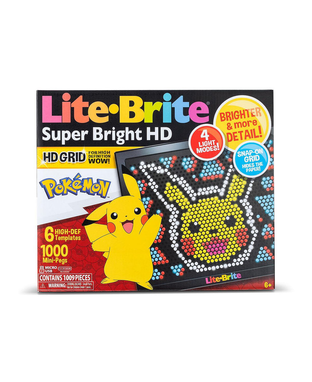 Lite Brite Super Bright HD Pokemon Edition - Interactive Art and Design Board