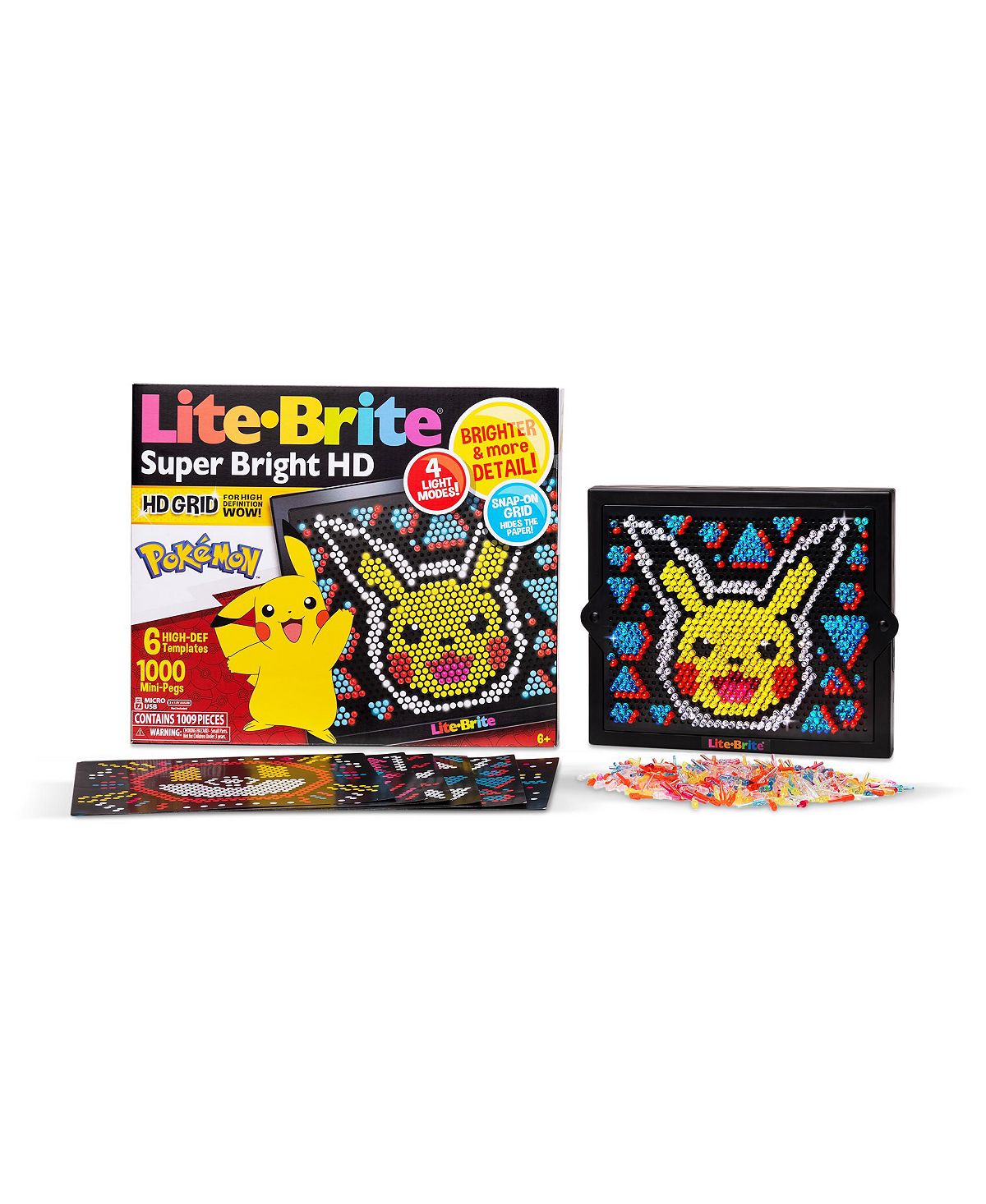 Lite Brite Super Bright HD Pokemon Edition - Interactive Art and Design Board