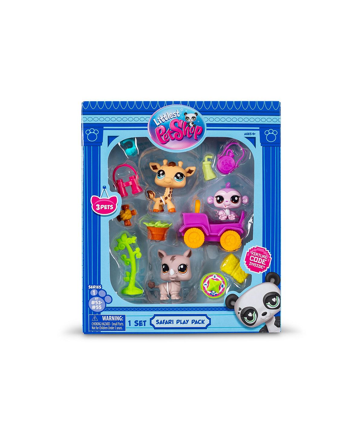 Littlest Pet Shop Safari Adventure Blind Pack - Gen 7, Pets 53, 54, 55