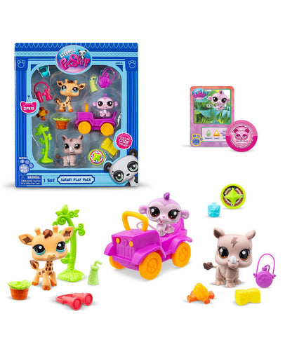 Littlest Pet Shop Safari Adventure Blind Pack - Gen 7, Pets 53, 54, 55