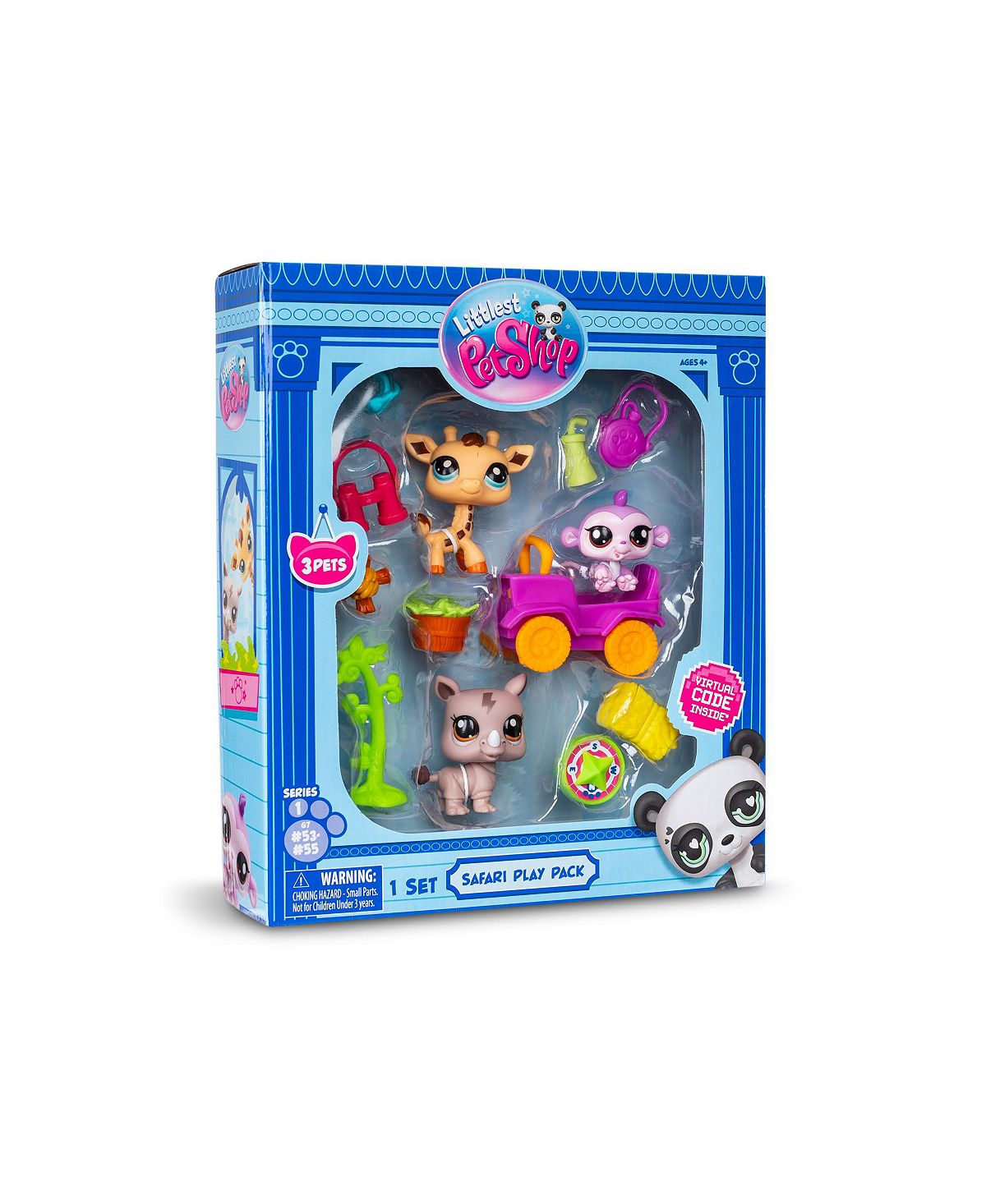 Littlest Pet Shop Safari Adventure Blind Pack - Gen 7, Pets 53, 54, 55