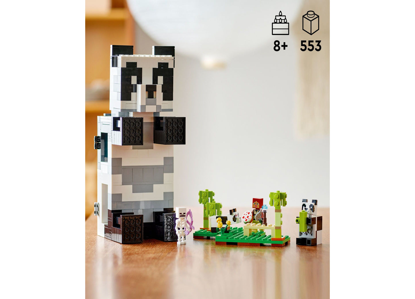 LEGO® Minecraft The Panda Haven 21245 Toy Building Set with Jungle Explorer, Panda, Baby Panda and Skeleton Figures