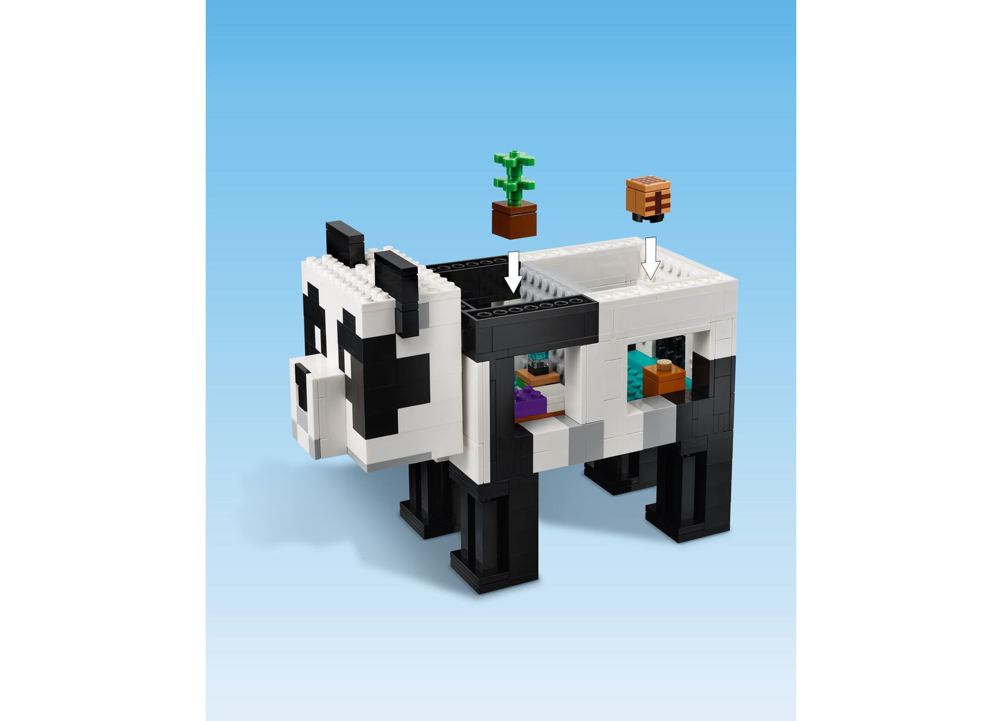 LEGO® Minecraft The Panda Haven 21245 Toy Building Set with Jungle Explorer, Panda, Baby Panda and Skeleton Figures