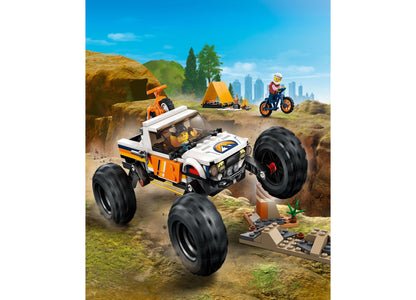 LEGO® City Great Vehicles 4x4 Off-Roader Adventures 60387 Toy Building Set with 2 Minifigures and Animal Figure