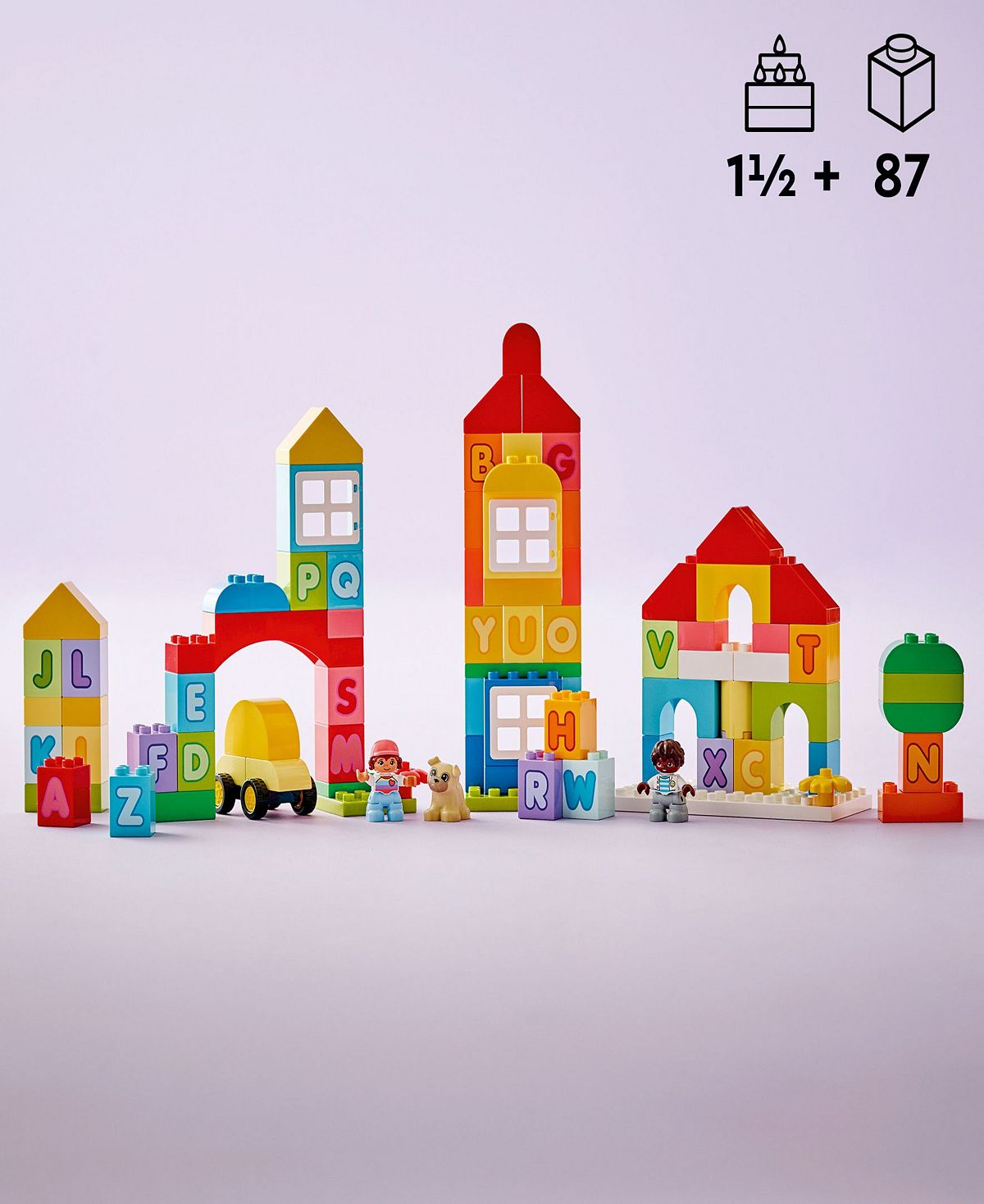 LEGO DUPLO 87-Piece Classic Alphabet Town Building Set for Toddlers