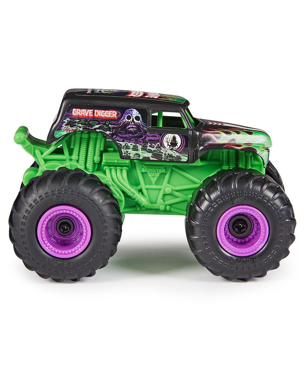 Monster Jam Grave Digger RC Monster Truck - 1:64 Scale with Ramp and Turbo Boost