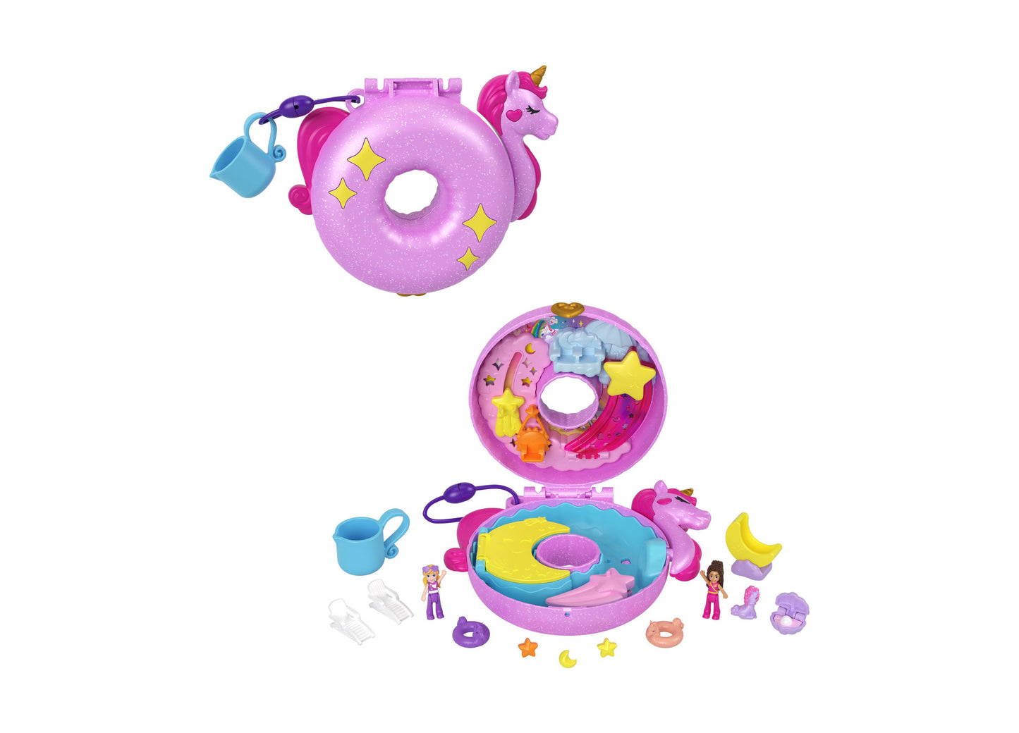 Polly Pocket Sparkle Cove Adventure Unicorn Floatie Playset