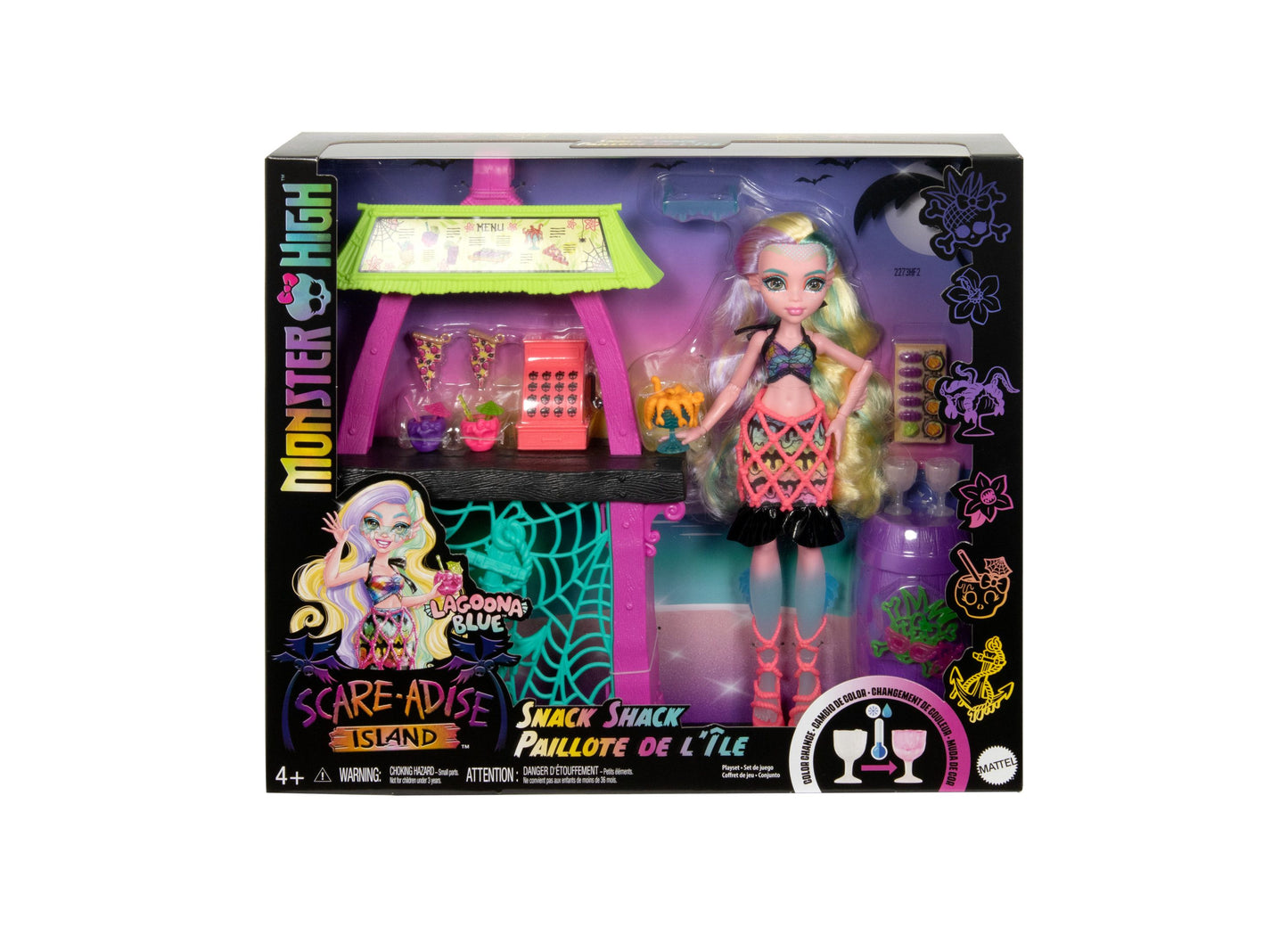 Monster High Scare-Adise Island Snack Shack Playset with Lagoona Blue Doll